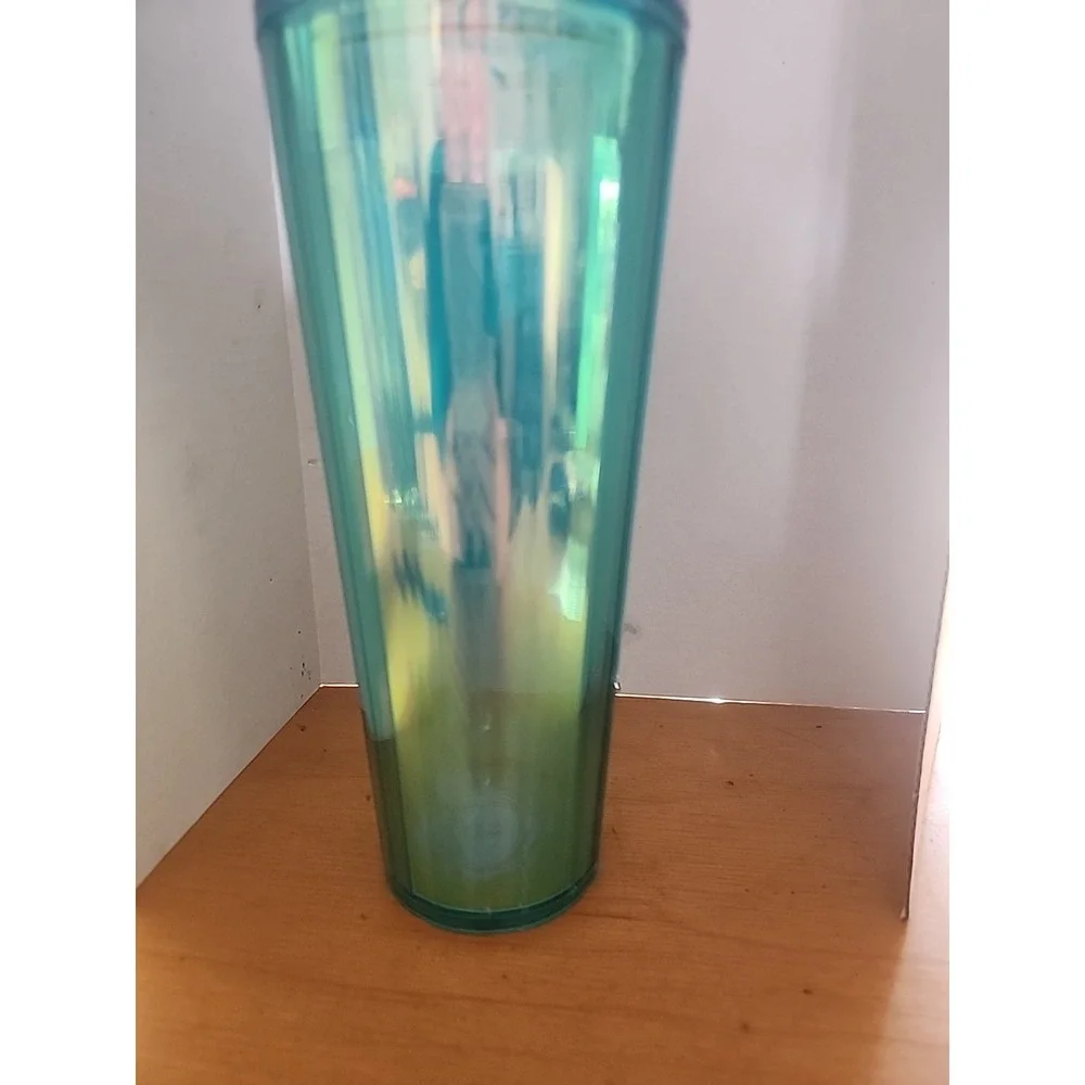 Starbucks 2021 Kaleidoscope Turquoise‎ Prism Teal Diamond Tumbler Cold Cup Venti